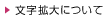 文字拡大について
