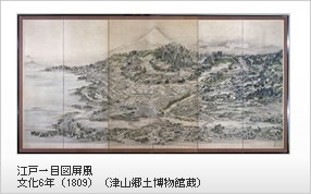 江戸一目図屏風　文化6年（1809）（津山郷土博物館蔵）