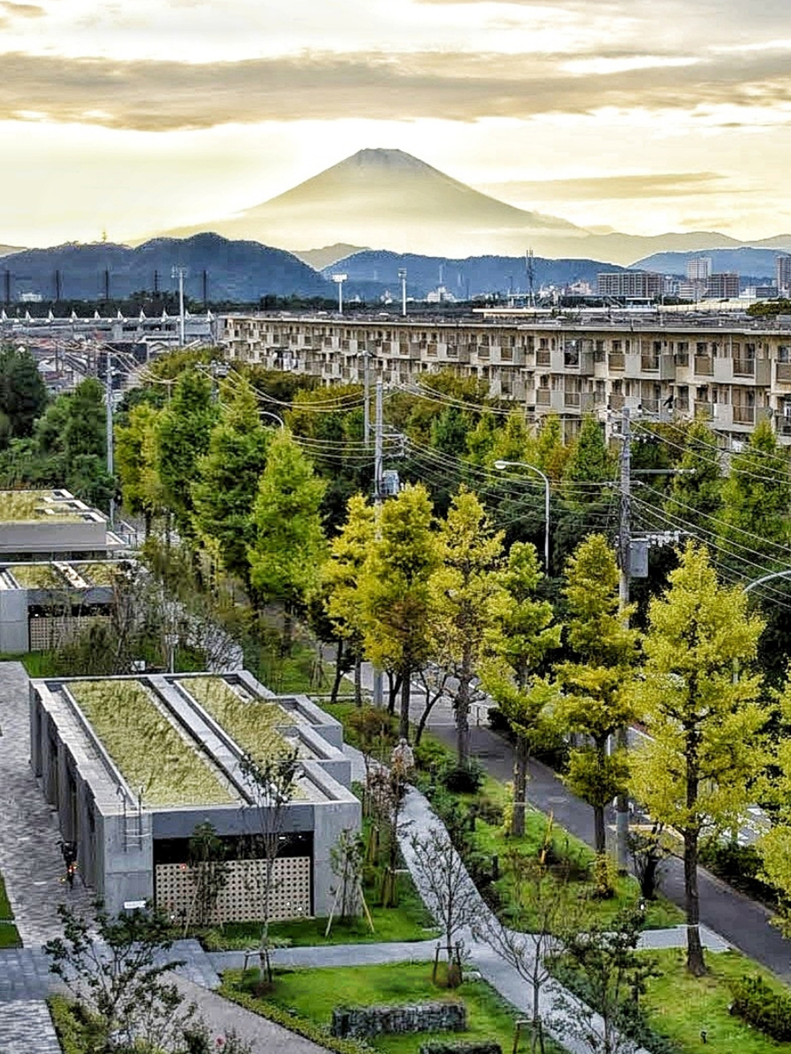 富士山が望める団地