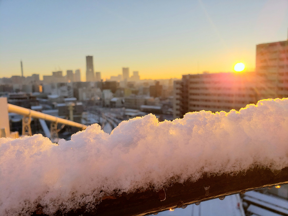 小さな雪山