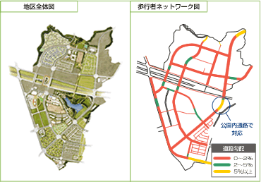 千葉ＮＴいには野地区全体図・徒歩ネットワーク図