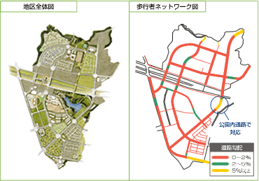 千葉NTいには野地区全体図・徒歩ネットワーク図