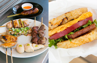 鉄板焼き、大衆酒場、やきとり、沖縄×東北フード&ドリンクの店、石巻の食材中心のカフェなど飲食店が5店に、雑貨店が1店。選ぶ楽しみがある