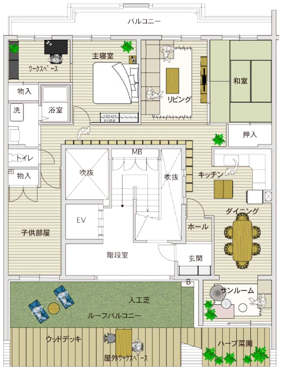 モデルルームの間取り図