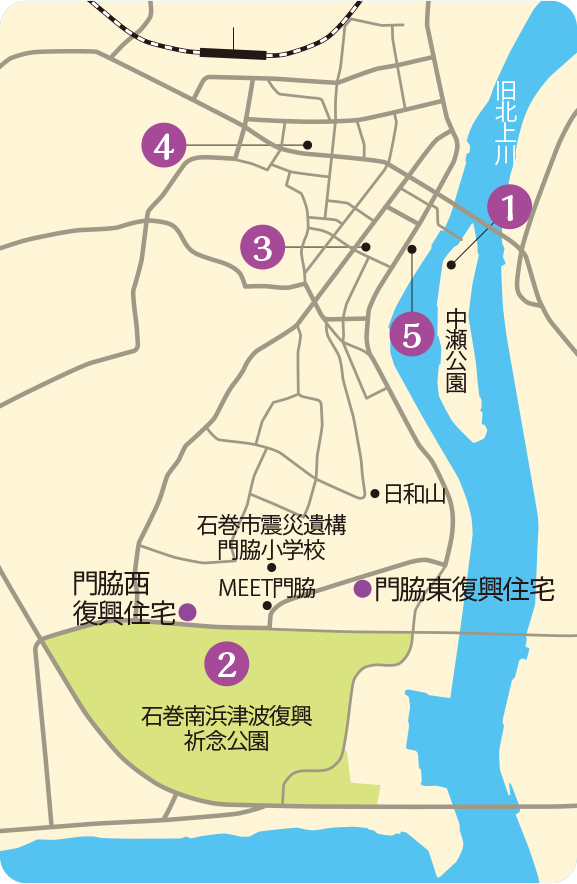 宮城県石巻市の地図