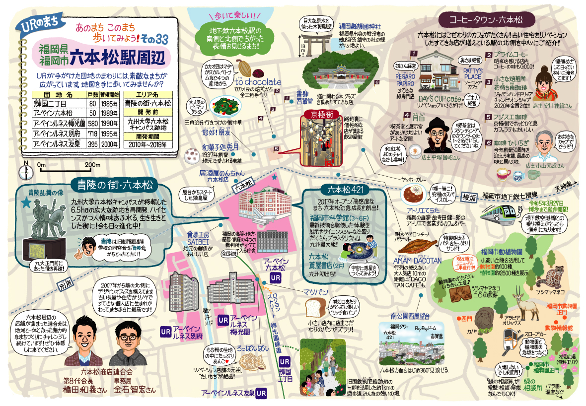 六本松駅周辺（福岡県福岡市）の地図
