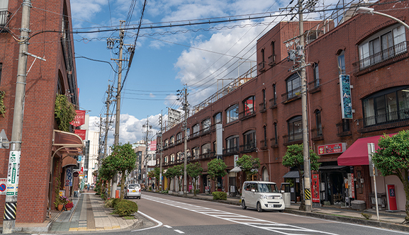 レトロなレンガビル