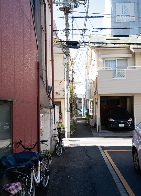 消防車などが入れない狭隘道路の写真