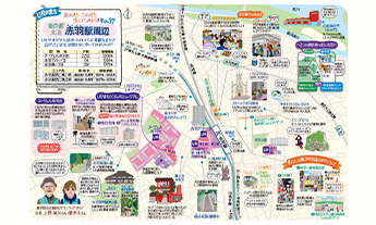 赤羽駅周辺のイラストマップ