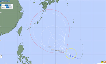 「台風経路図」の図