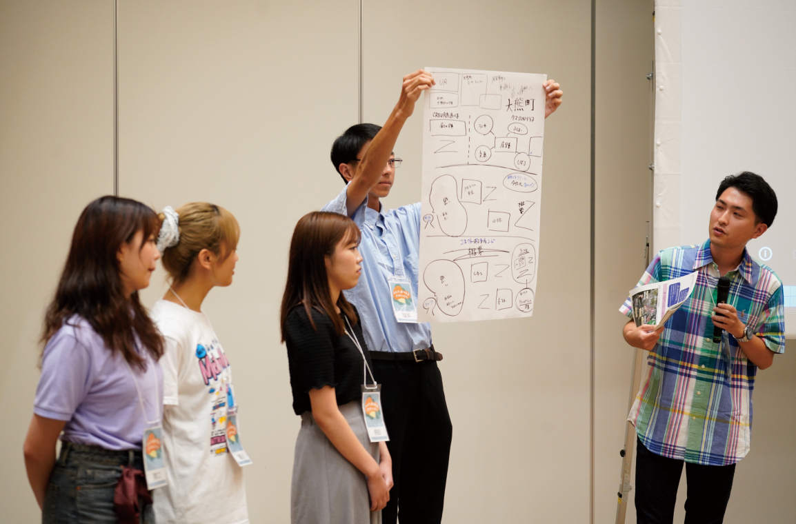 大熊町について発表している写真