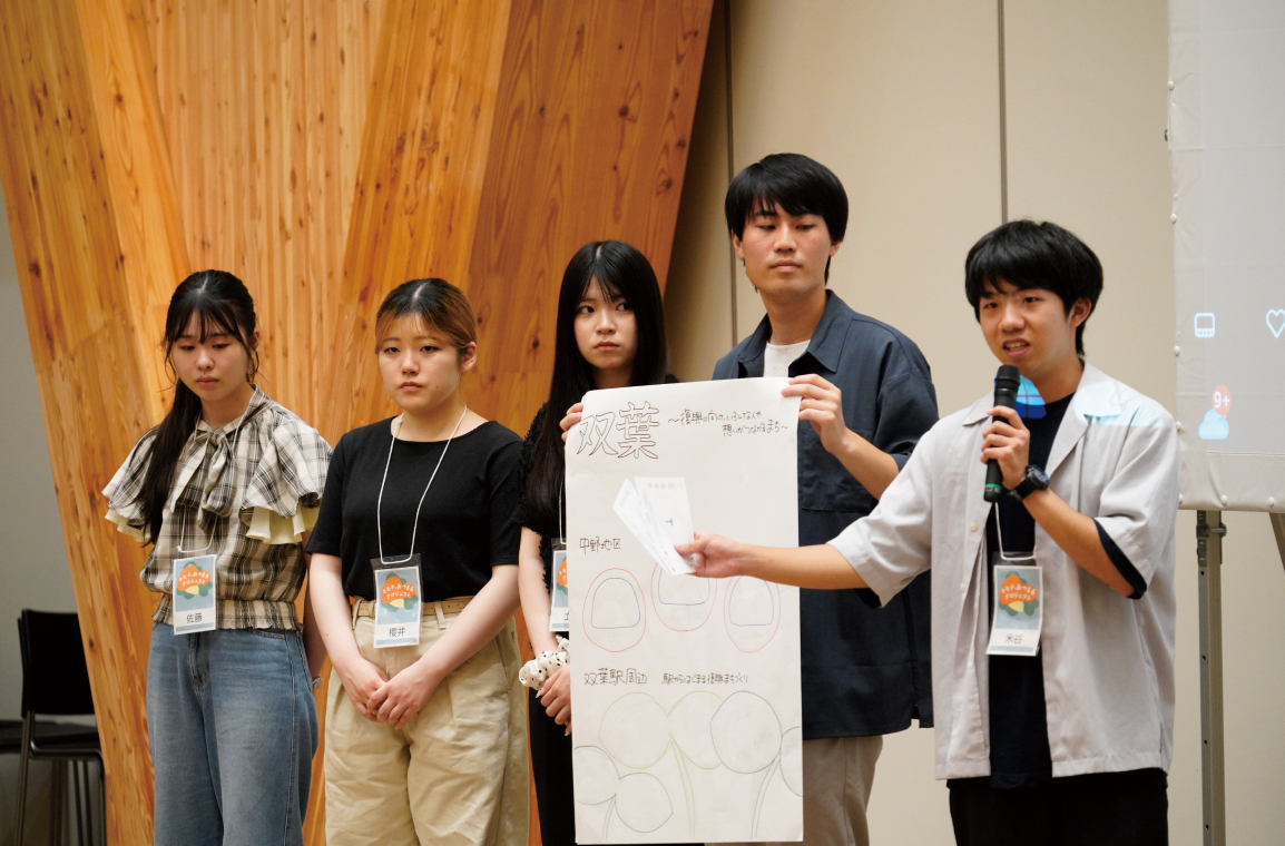 双葉町について発表している写真