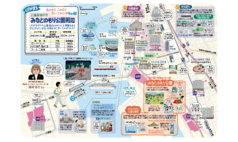 みなとのもり公園周辺のイラストマップ