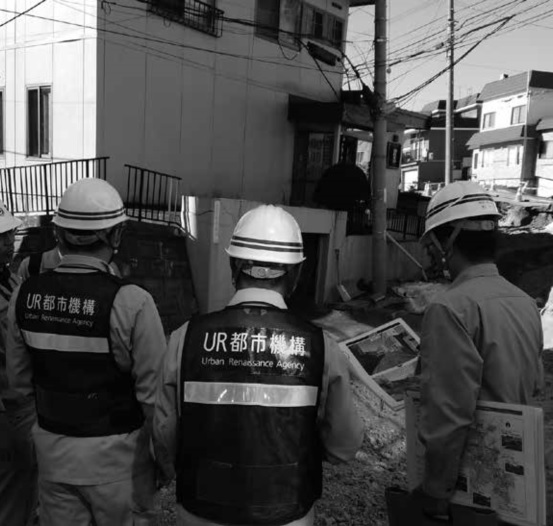 2018年の北海道胆振東部地震では、被災宅地の技術的支援などを行っている写真