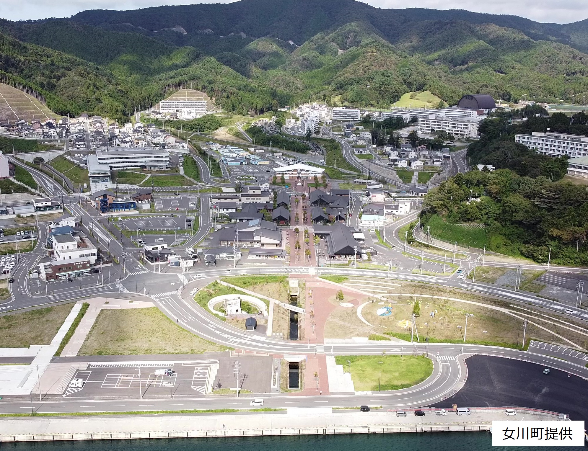 女川町の空撮写真