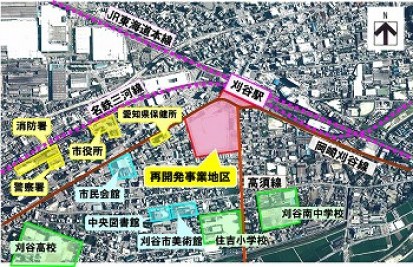 刈谷駅南地区位置図