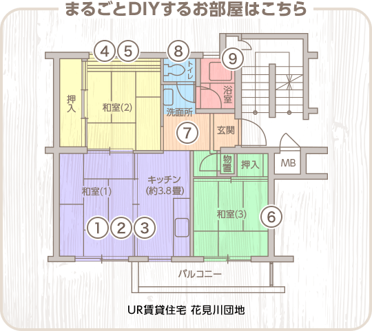 まるごとDIYするお部屋はこちら