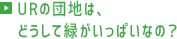 URの団地は、どうして緑がいっぱいなの？