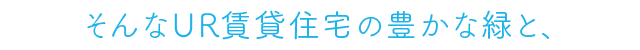 そんなUR賃貸住宅の豊かな緑と、