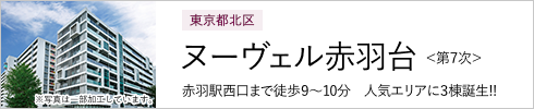 東京都北区 ヌーヴェル赤羽台＜第7次＞ 赤羽駅西口まで徒歩9～10分 人気エリアに3棟誕生!!