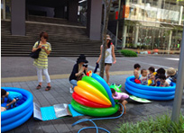 水遊びをさせられる場を!というリクエストに答えて開催「親子で水遊び♪」