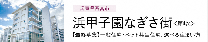 兵庫県西宮市 浜甲子園なぎさ街〈第4次〉 【最終募集】一般住宅・ペット共生住宅、選べる住まい方