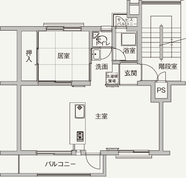 1LDK-4間取り図