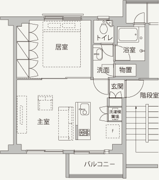 1LDK-1間取り図