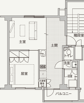 1LDK-3間取り図