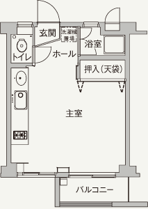 1Kの間取り図