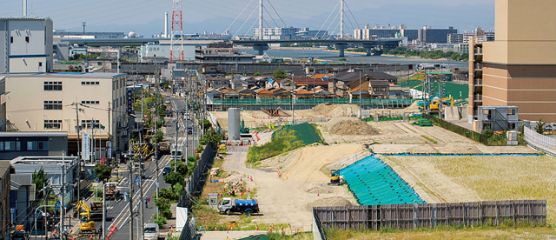 スーパー堤防整備と一体のまちづくり(大和川左岸エリア)