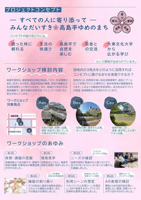 プロジェクトコンセプト　すべての人に寄り添って　みんなだいすき　高島平ゆめのまち