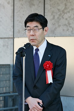 吉田東日本賃貸住宅本部長があいさつをしている写真