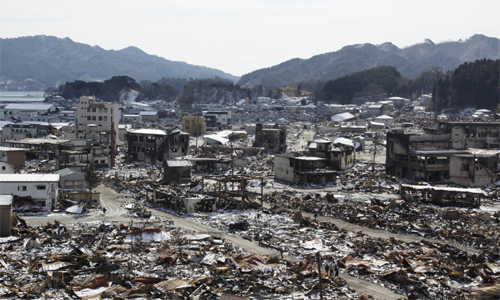 被災直後の地区写真