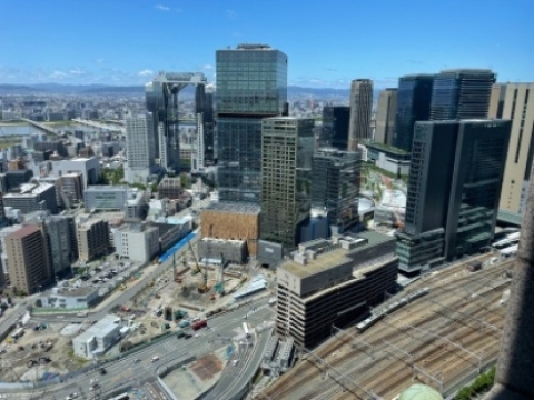 うめきた公園整備の進捗の写真