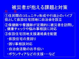 被災者が抱える課題と対策1