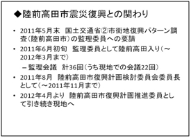 陸前高田市震災復興との関わり