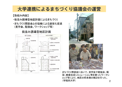 大学連携によるまちづくり協議会の運営