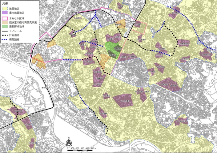 密集住宅市街地重点改善地区図