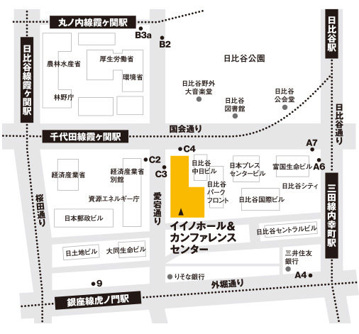 開催場所の地図