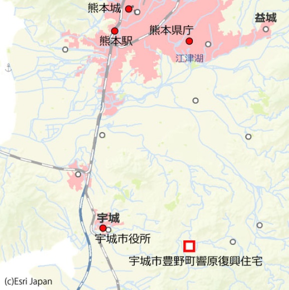 MAP　熊本県宇城市豊野町響原復興住宅2