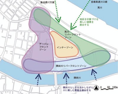 立地特性を活かした4つのゾーン