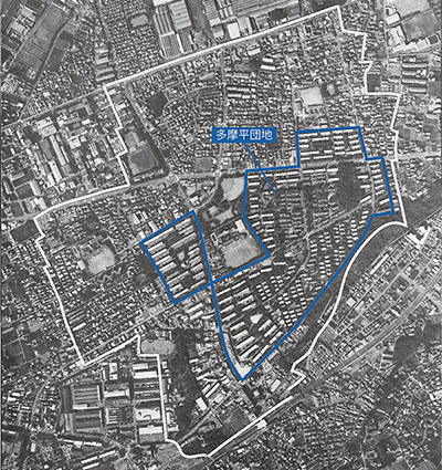 豊田(多摩平団地)の空撮