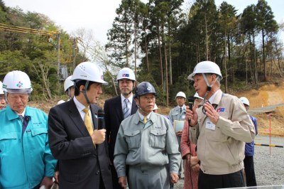 写真:小山震災復興推進役説明