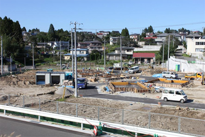 写真:災害公営住宅の建築工事の様子1