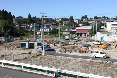 写真：災害公営住宅の建築工事の様子1