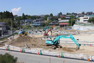 写真:災害公営住宅の建築工事の様子2