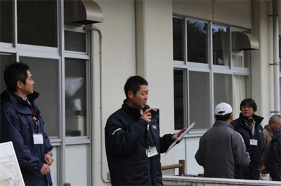 写真：福島県とＵＲ職員によるプロジェクトの説明