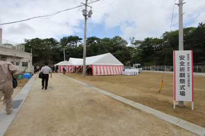 写真：野々島の建設予定地