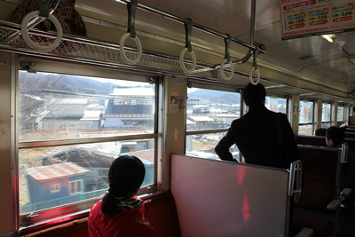 写真：列車内